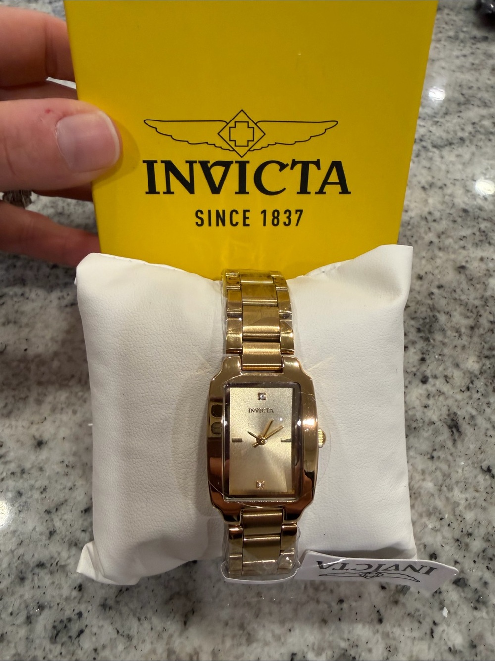 Invicta Women's Gold Rectangular Bracelet Watch